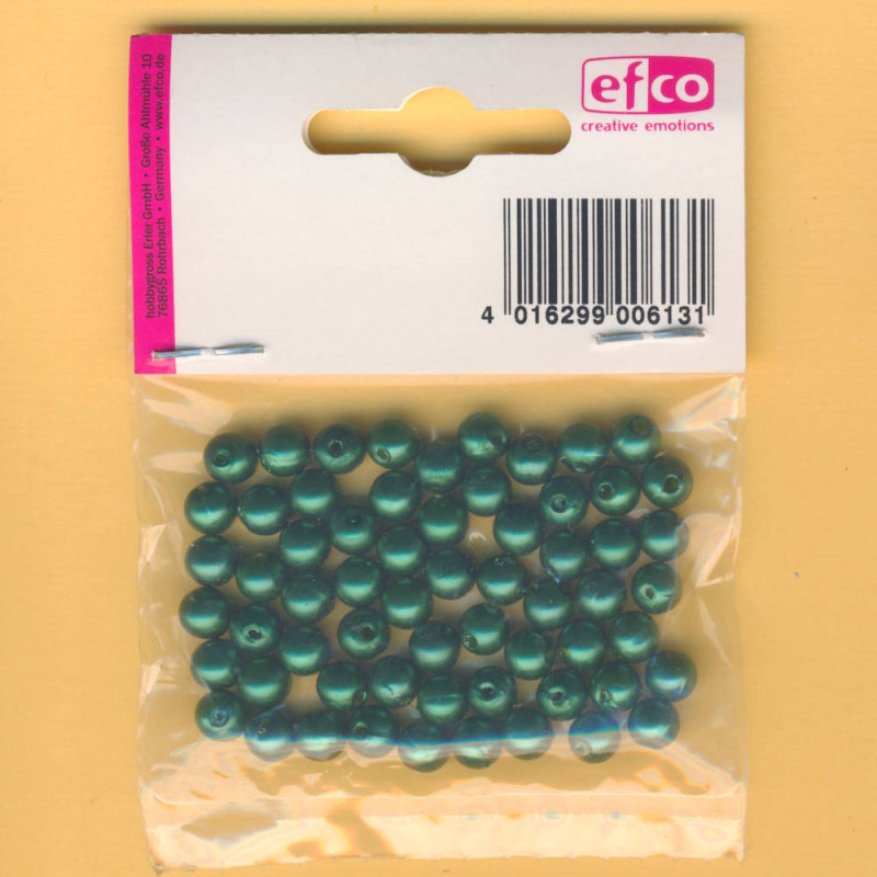 1031167 Wachsperlen 6mm grün 60 Stück in Packung