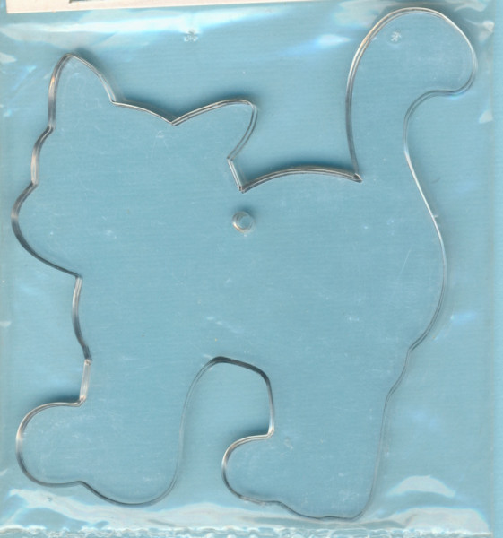6918352 Acryl Malscheibe Hänger Katze 8x9cm 2 Stück