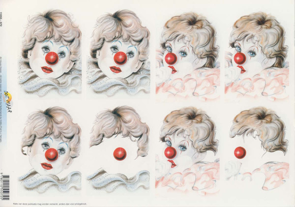 11055-072 3D Motivbogen A4 Clown