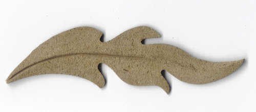 078680012 Holz Dekor Margeritenblatt groß 3,5x12,5cm