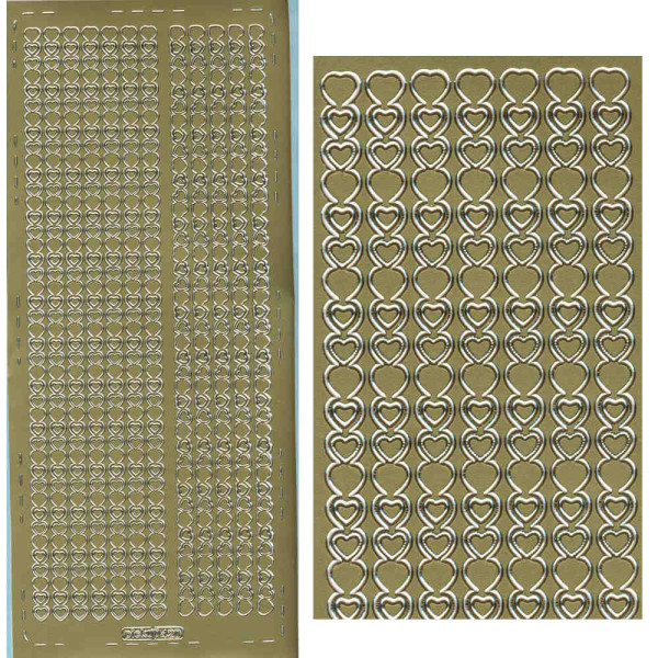 pu420g Sticker Herzborte 2 gold