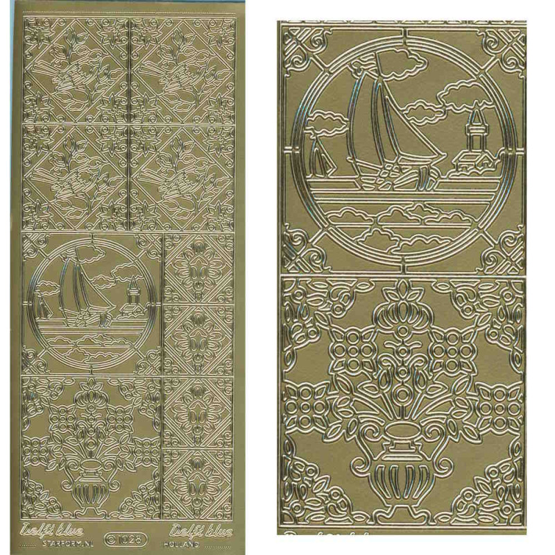 rd82231g Sticker Segelschiff gold