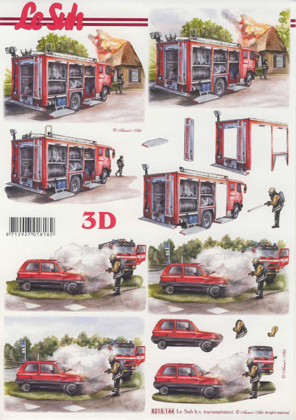 8215104 3D Motivbogen A4 Feuerwehr