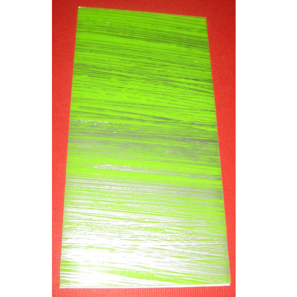 7008121 Kerzen Wachsplatte gestreift silber-gelbgrün 200x100mm