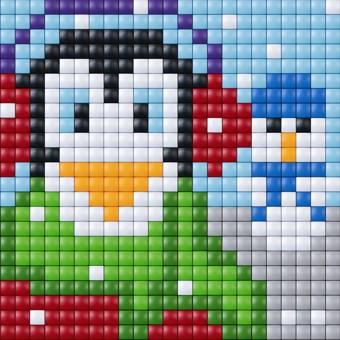 px41014 Pixelhobby XL Set viereckige Platte Pinguin