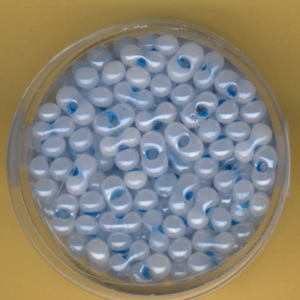 9644-984 Farfalle Perlen 6,5x3,2mm wachs blau 17g