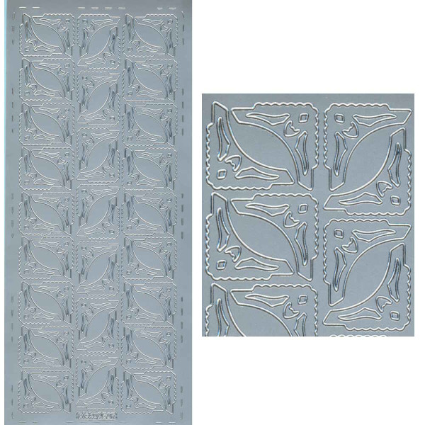 pu507s Sticker Ecken 19 silber