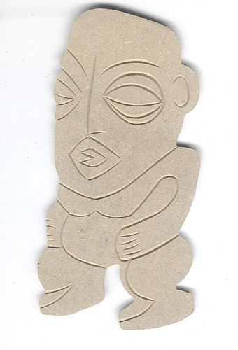 085160005 Holz Dekor Afrikanische Skulptur 18x8,7cm