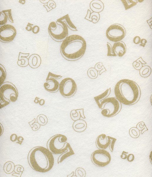 Vlies 50 weiss/gold