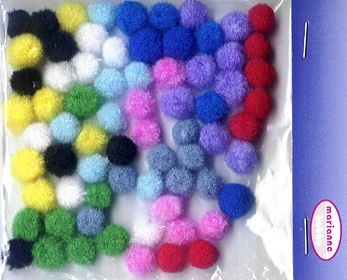 Pompom 10mm bunt