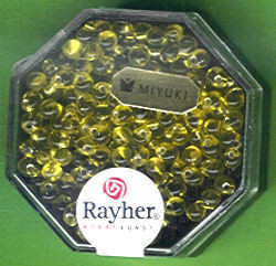 14726162 Miyuki Drop Silbereinzug goldgelb transparent