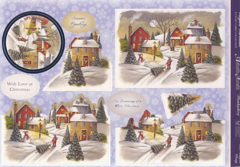 110955 Karten Bastelset Winterlandschaft
