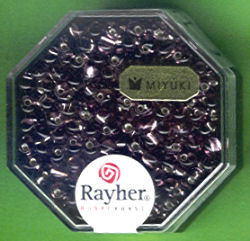 14726820 Miyuki Drop Silbereinzug amethyst transparent