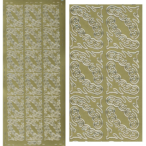 pu483g Sticker Ecken 2 gold