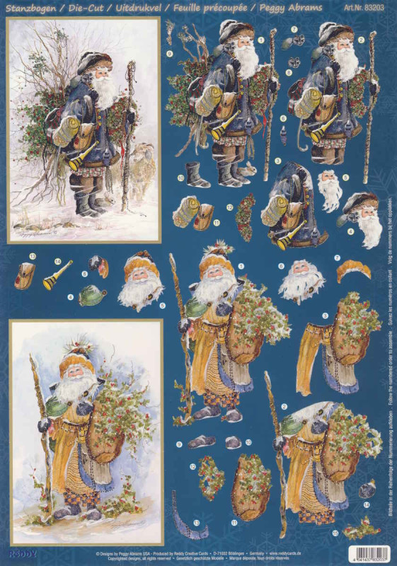 83203 3D Stanzbogen A4 Nikolaus 2