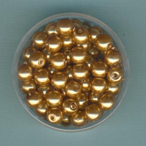 11154 Glaswachsperlen 6mm braun 55 Stück in Dose