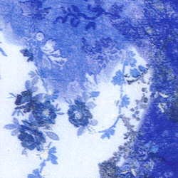 Vlies Flowers blau