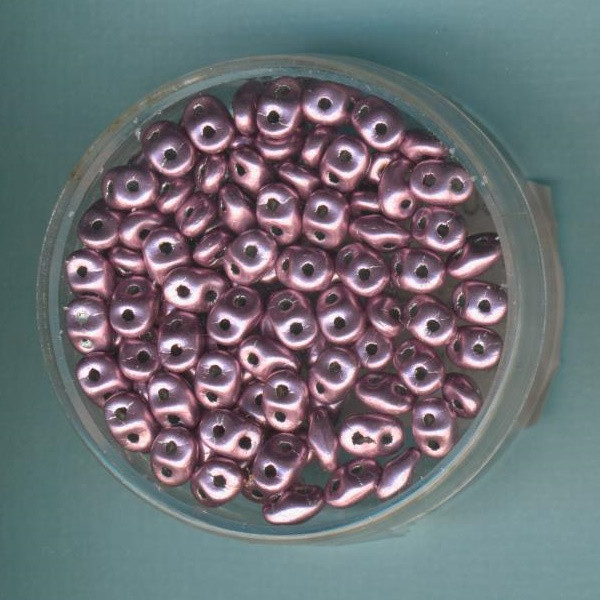307008003 Super Duo Perlen 2,5x5mm orchidee metallic 8g