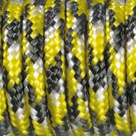 Paracord 2mm gelb / schwarz / weiß