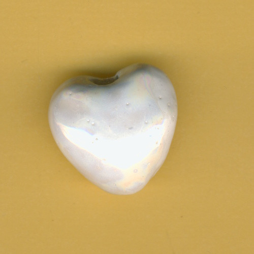 455023131 Keramikperle Herz 19x22mm weiß AB