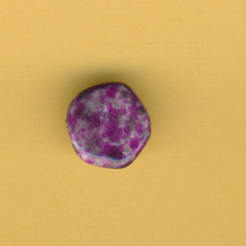 14345316 Glasperle Marmor Scheibe 15mm violett