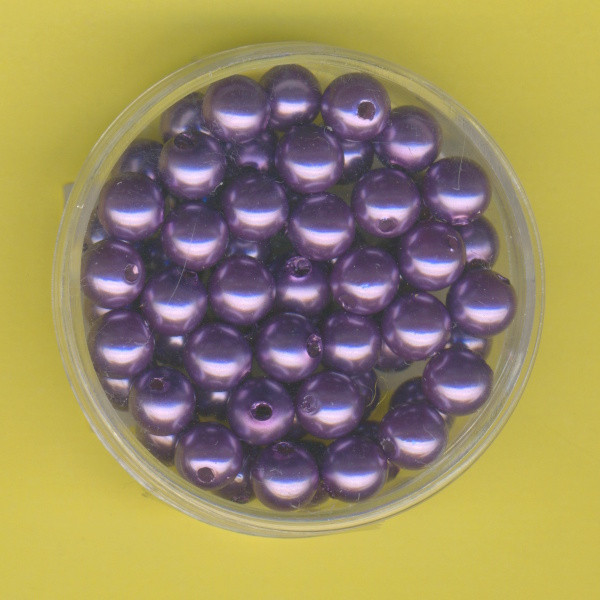 0800-06454 Wachsperlen 6mm lila 60 Stück in Dose
