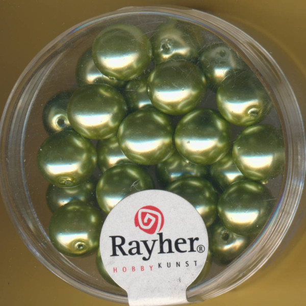 14402432 Glaswachsperlen 8mm jade 25 Stück