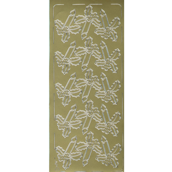 pu013g Sticker Kerzen gold