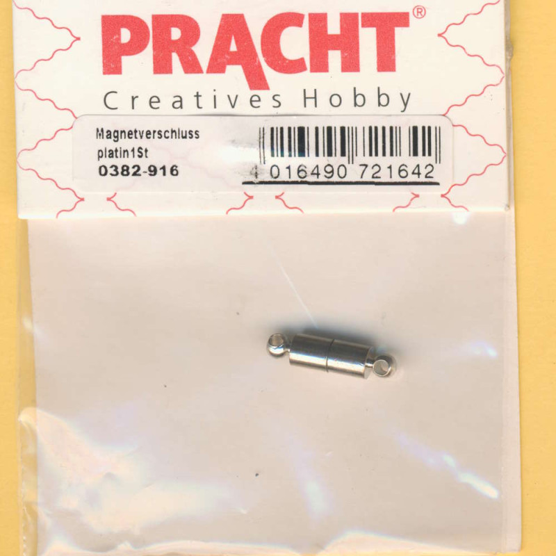 0382-916 Magnetverschluss 11x3mm platin