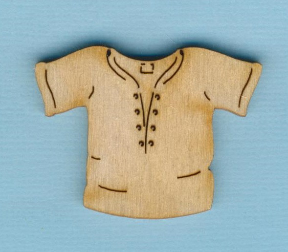 byh3404 Holz Deko Baby Hemdchen 4cm