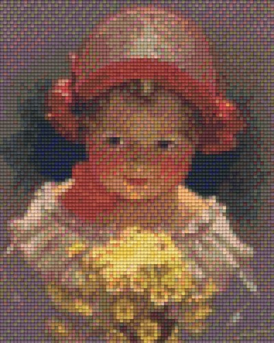 804068 Pixelhobby Klassik Set Mädchen mit gelben Blumen