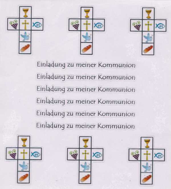 hf3452446 Hobby Design Sticker Einladung zu meiner Kommunion