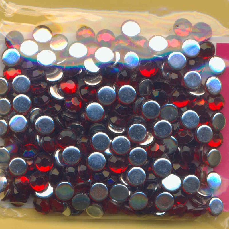 1496129 Schmucksteine Acryl 6mm dunkelrot 250 Stück