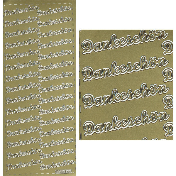 pu273g Sticker Dankeschön 2 gold