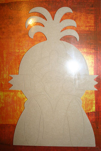 073620000 Holz Dekor Ethno Maske 26x40cm