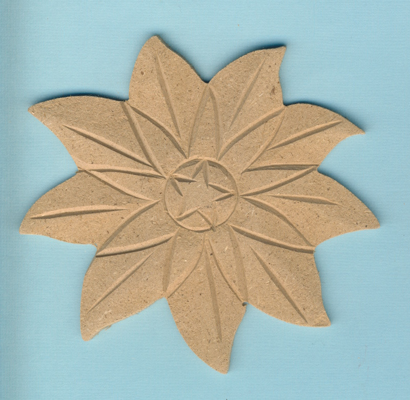 078680017 Holz Dekor Dahlienblüte 12x11,5cm