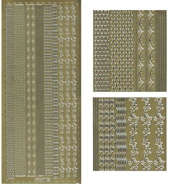 pu189g Sticker Linien 27 gold