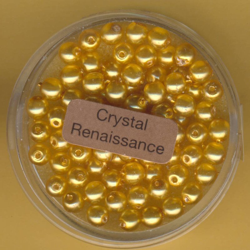 0780-04434 Crystal Renaissance Perlen 4mm gelb 75 Stück in Dose