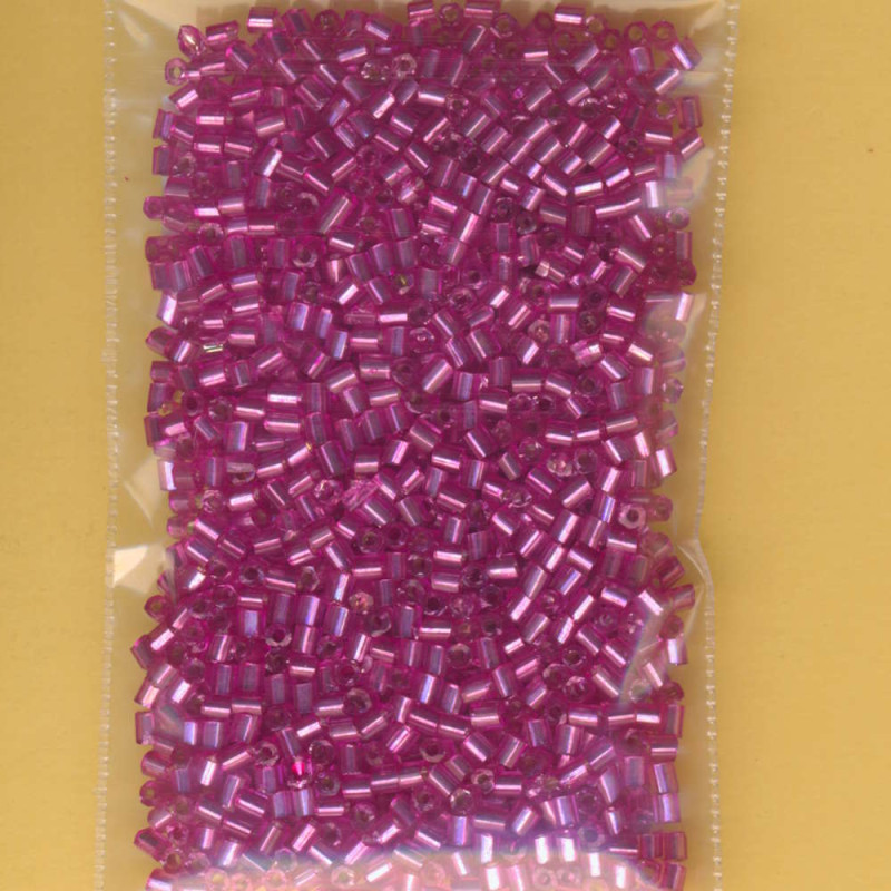 wh03286 Glasperlen Stifte 2mm pink Silbereinzug 15g
