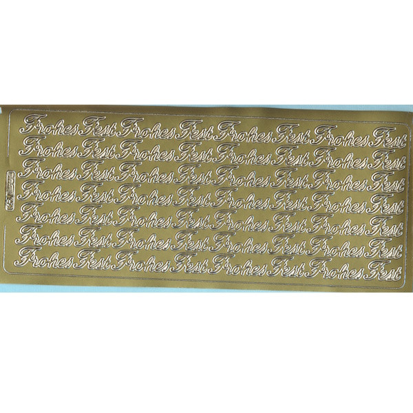 pu192g Sticker Frohes Fest 2 gold