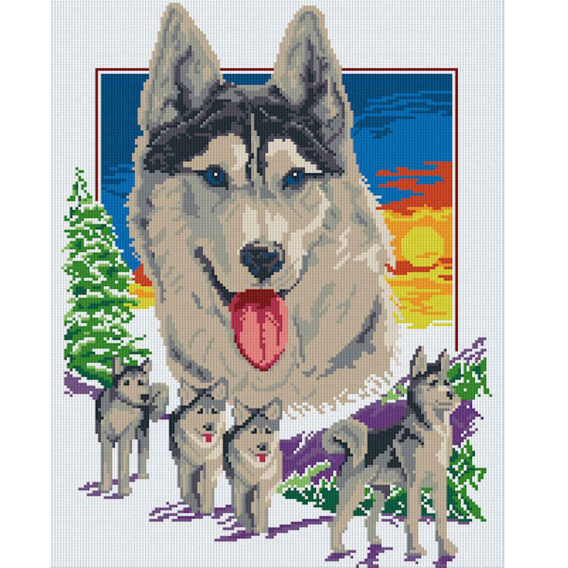 816020 Pixelhobby Set Huskyfamilie