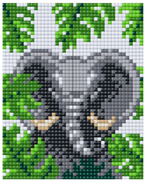 px4204009 Pixelhobby XL 4 Basisplatten Set Elefant