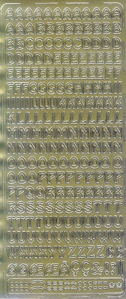 Sticker Buchstaben 9mm gold