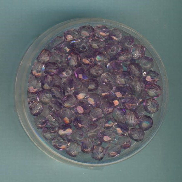 14294 Glasschliffperlen 4mm kristall lila 100 Stück