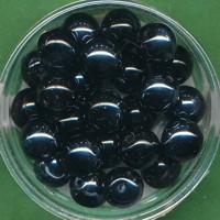 Glasperlen 8mm jet hematite