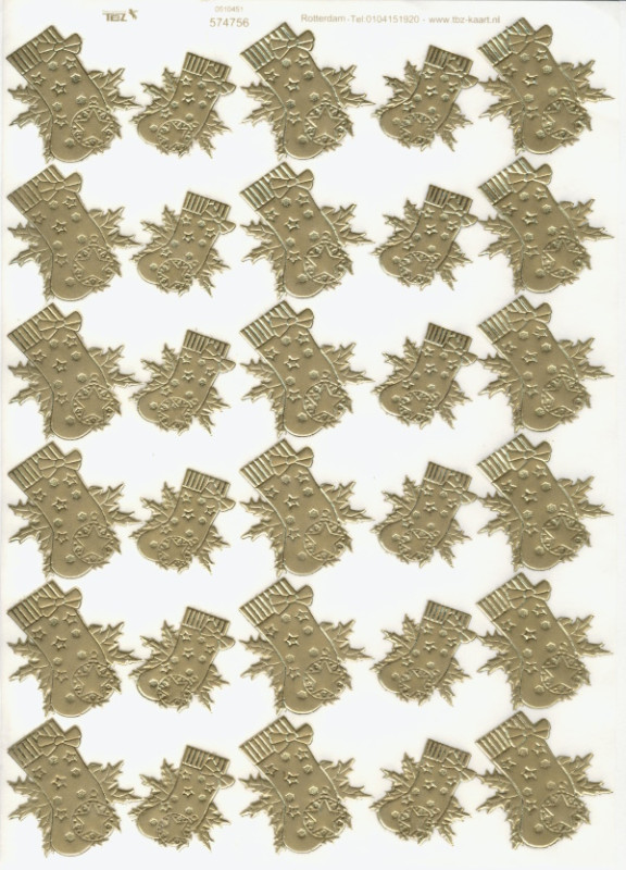 574756 Hintergrundpapier A4 Weihnachtsstrumpf