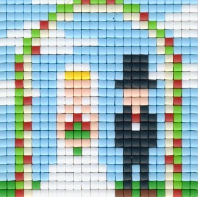 77672 Pixelhobby Set kleine Basisplatte Hochzeit