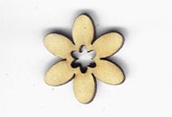 Holz-Deko Blume 3cm