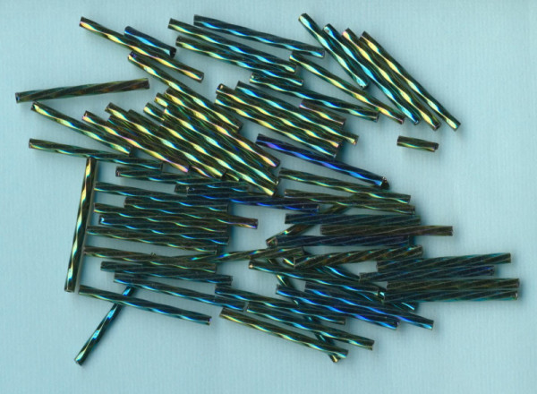 75067 Glasstifte 30mm metallic grün gedreht 16g