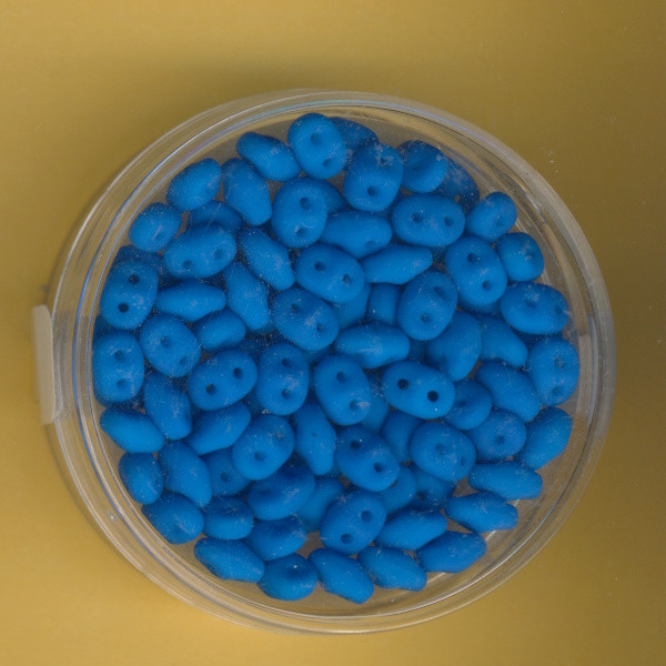 9673-05054 Super Duo Beads 2,5x5mm blau matt 8g